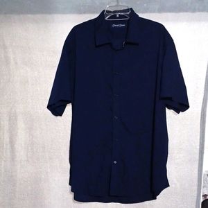 Desert Dunes Men's Living Life Size 2XL Dark Blue Short Sleeve Casual Shirt.